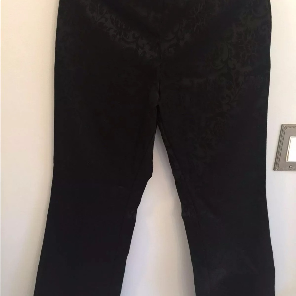 Woman’s Black Damask Dress Pants